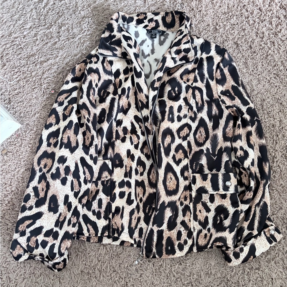 Lisa international Leopard Print Women's Jacket